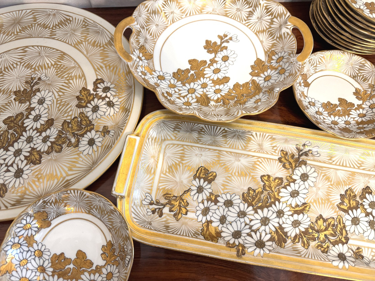 Service à dessert en porcelaine de Limoges Haviland