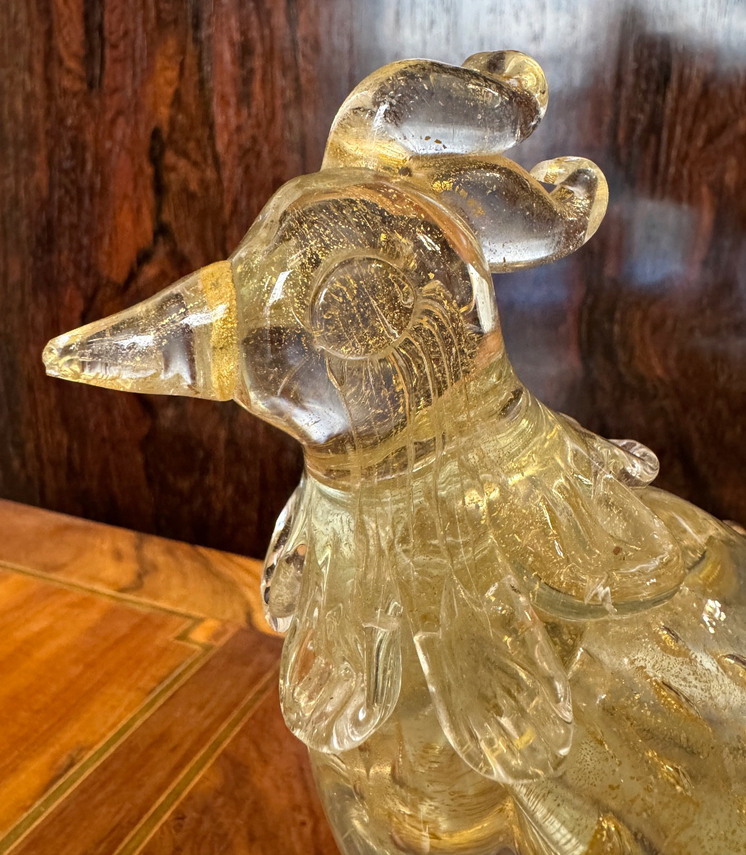 Murano Crystal Rooster-photo-2