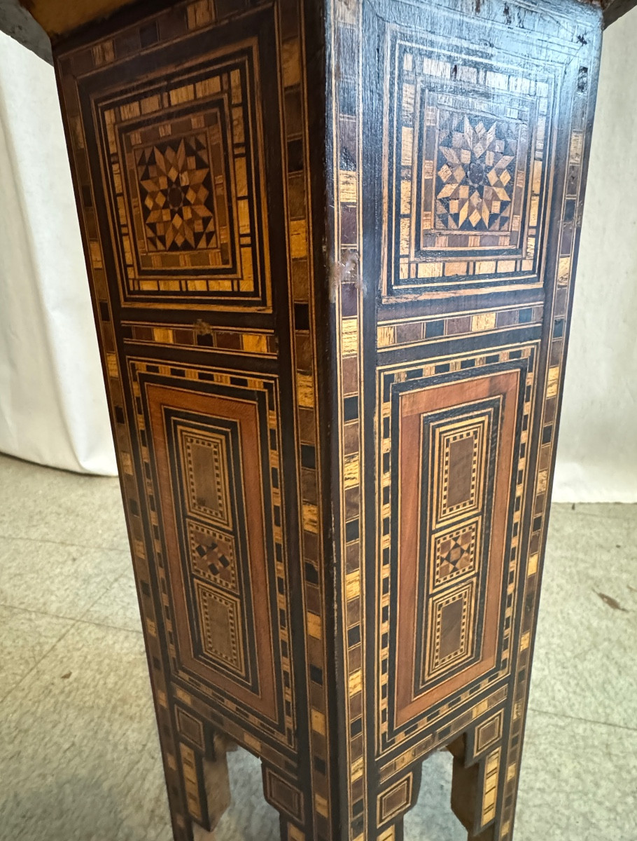 Tabouret mosaïque d’époque Art Déco-photo-2