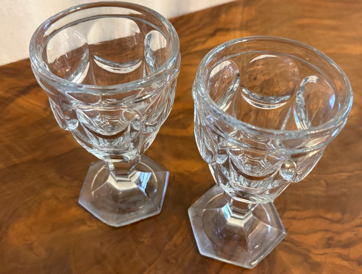 Paire de verres Baccarat 18ème-photo-2