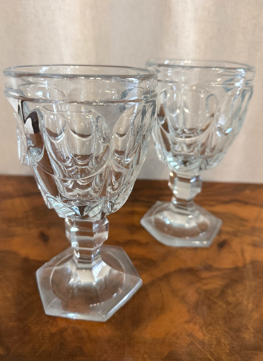Paire de verres Baccarat 18ème