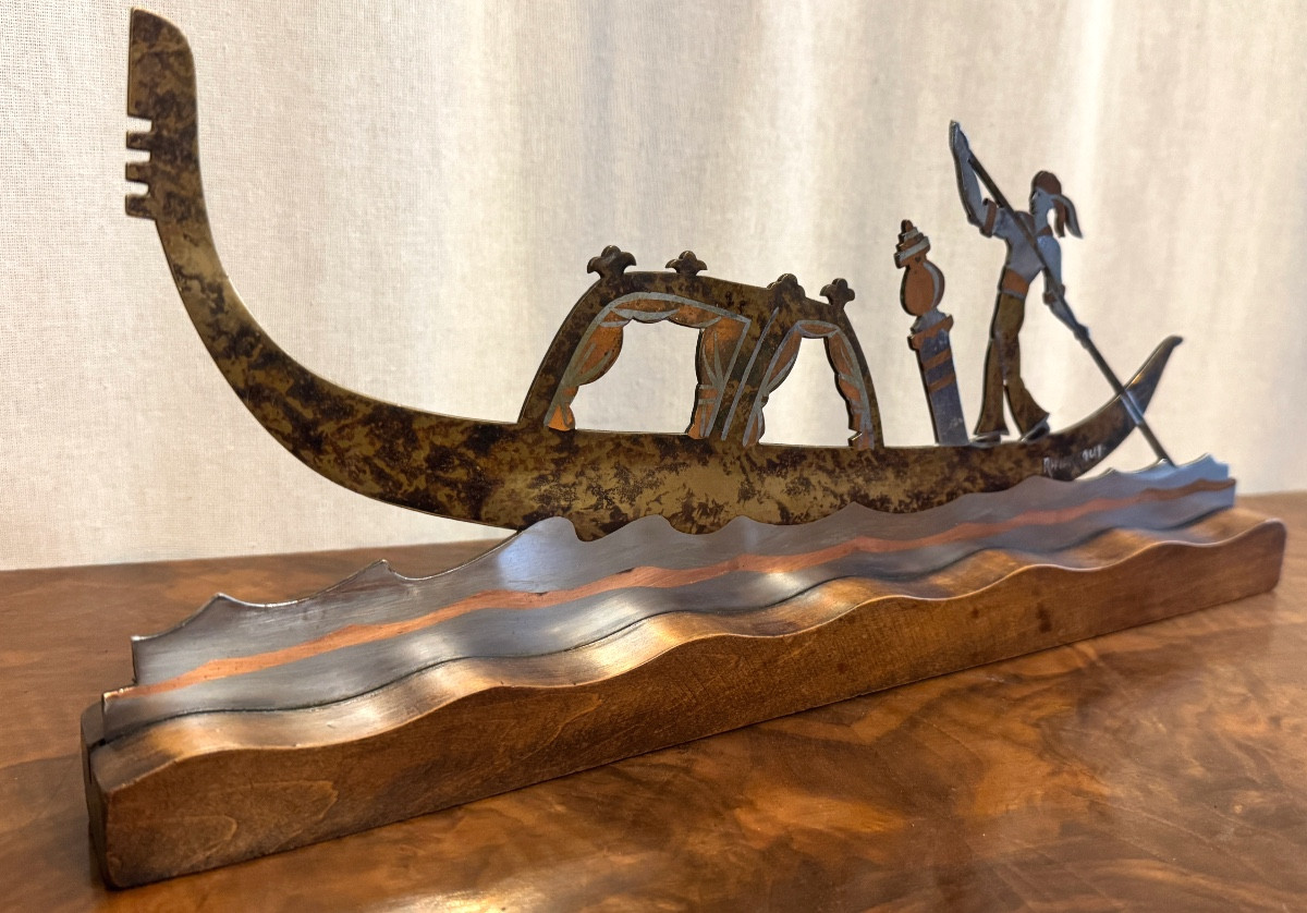 La gondole à Venise d' époque art déco