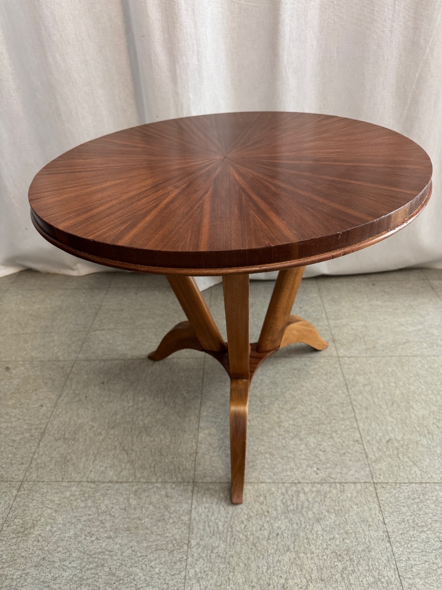 Side Table Attributed To Leleu-photo-3