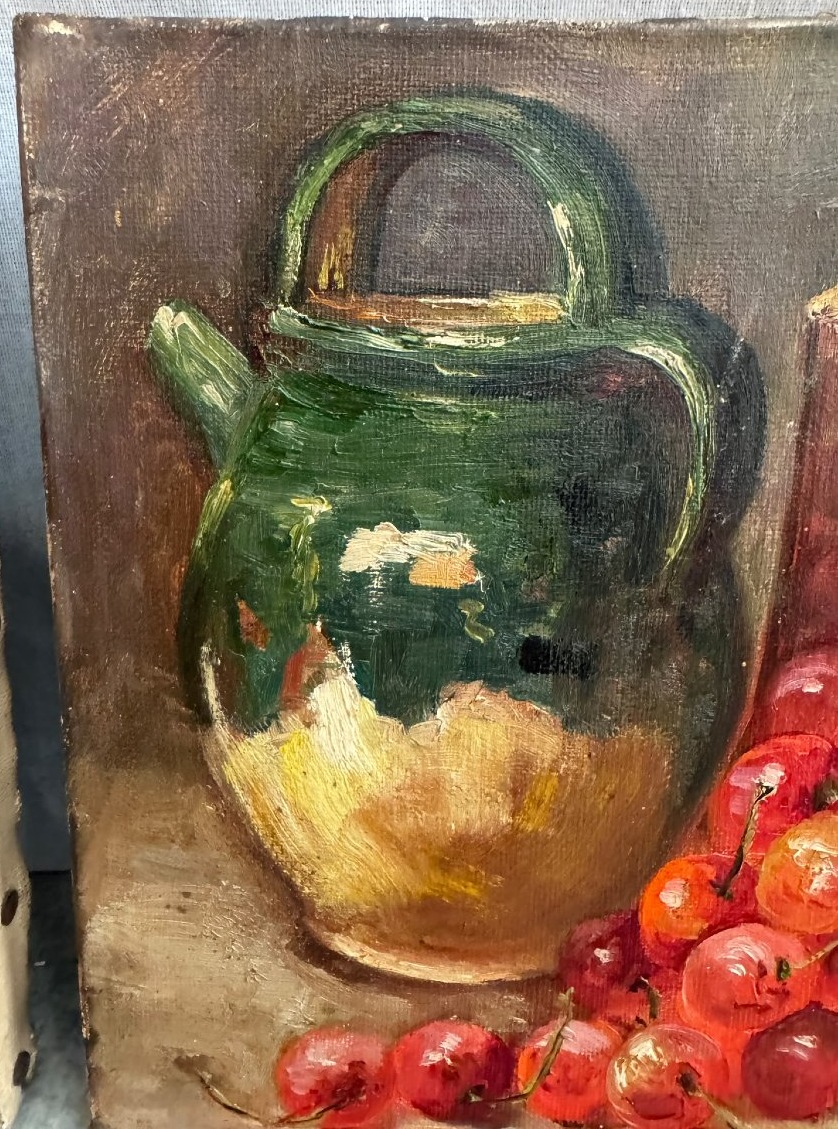 Paire de nature morte au panier-photo-4