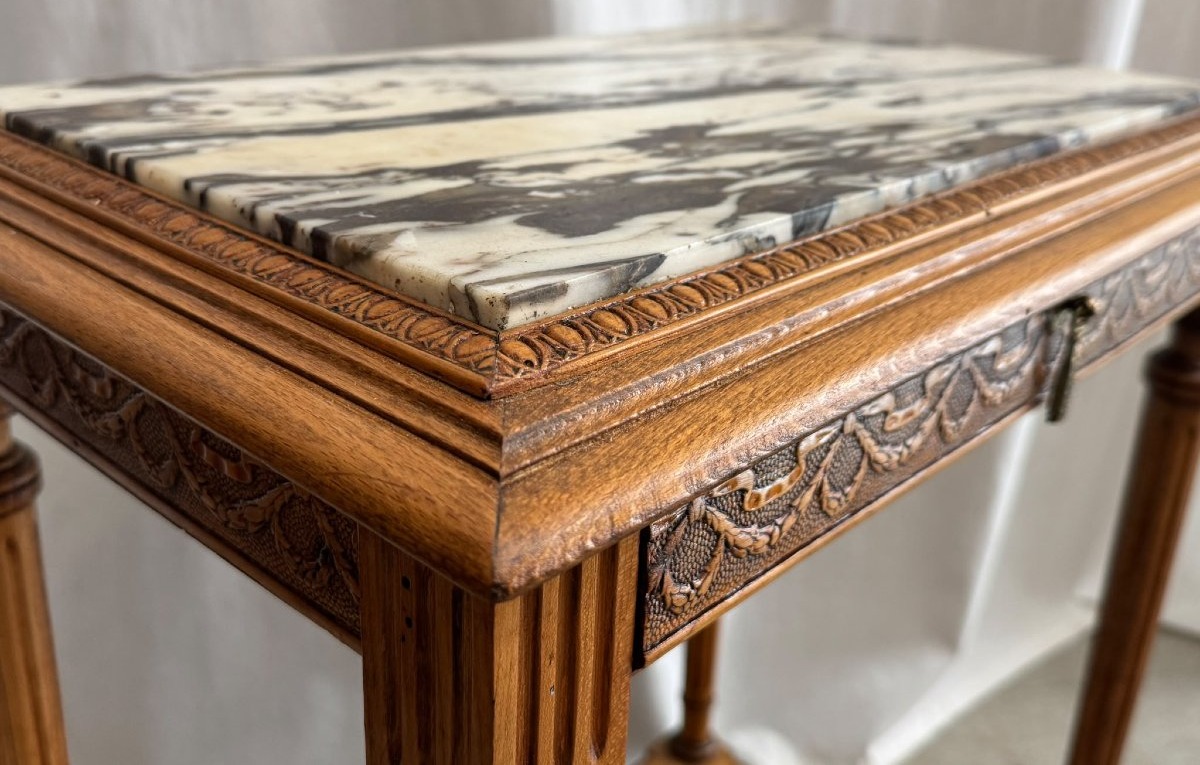 Vintage Art Deco Side Table-photo-5