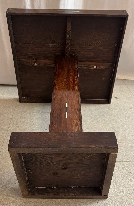 Art Deco-era Palm Wood Side Table-photo-6