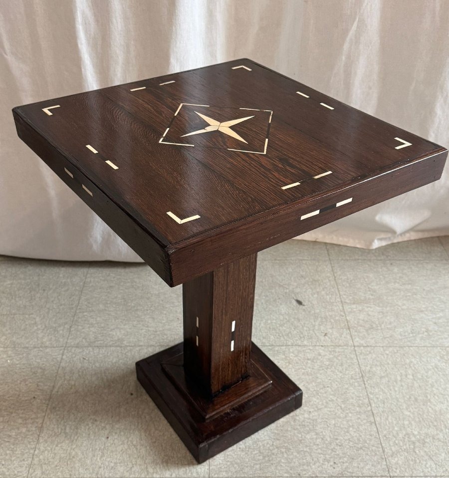 Art Deco-era Palm Wood Side Table