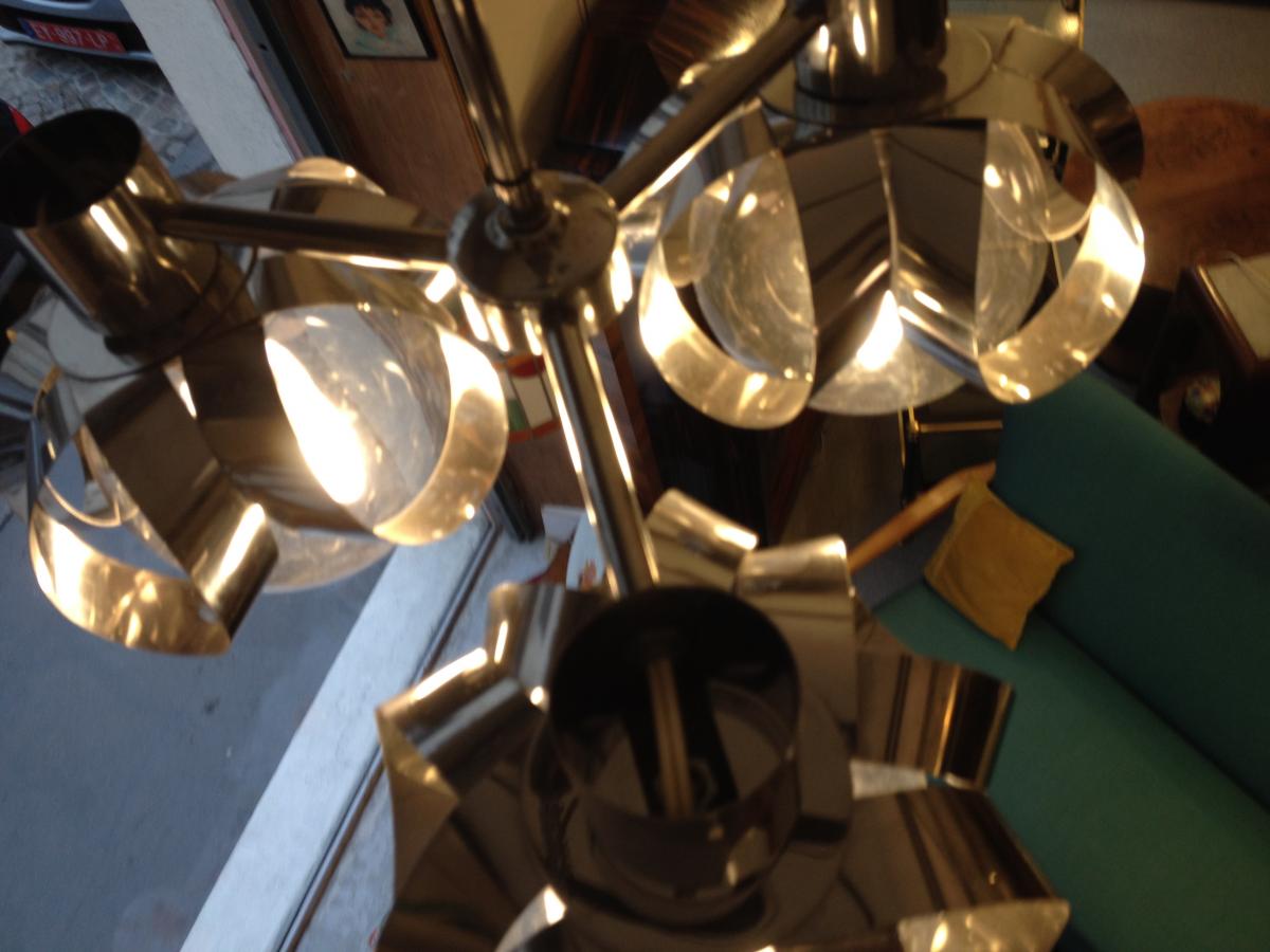 Chandelier Year 70 Chrome-photo-3