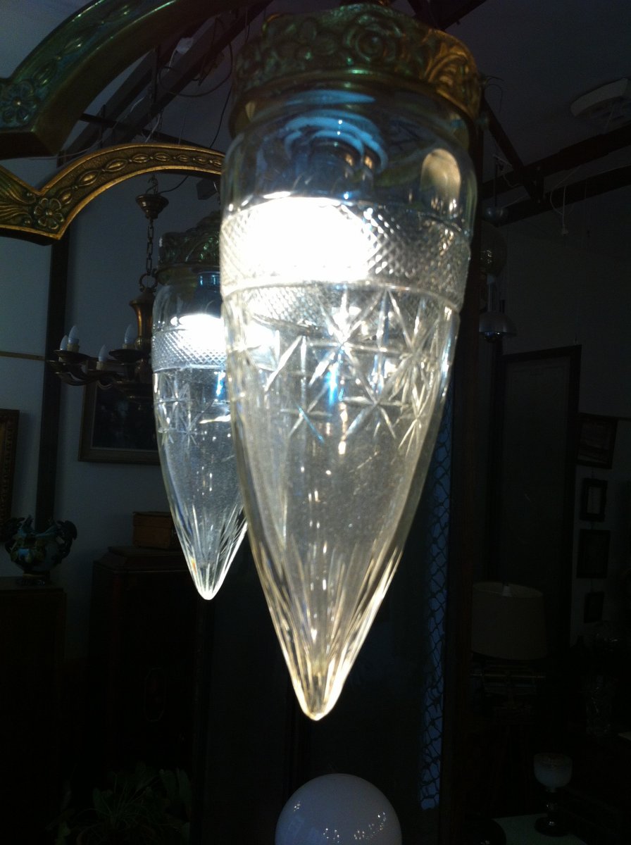 Baccarrat Chandelier, Art Deco Period-photo-3