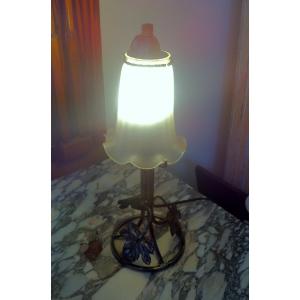 Art Deco Period Wrought Iron Lamp