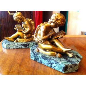 Bookends In Bronze Reading And Writing