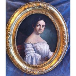 Portrait De Jeune femme XIX ème