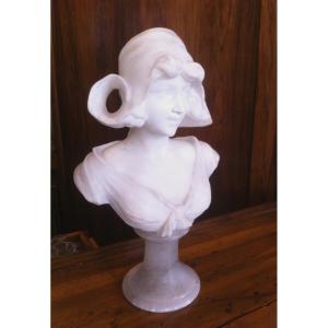 Art Nouveau Marble Bust