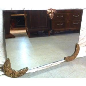 Art Deco Period Bronze Mirror