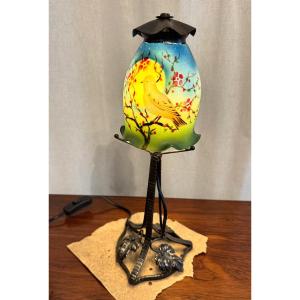 Lampe à l’oiseau d’époque Art Deco