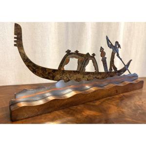 La gondole à Venise d' époque art déco