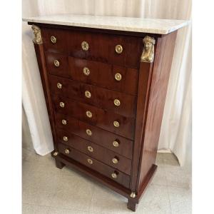 Semainier cariatide d’époque Empire