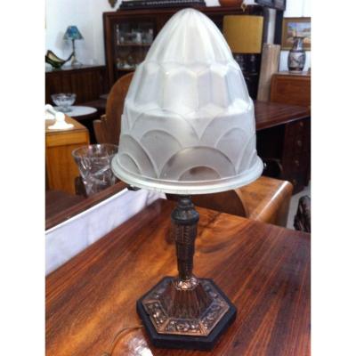 Art Deco Period Lamp Signed Degué