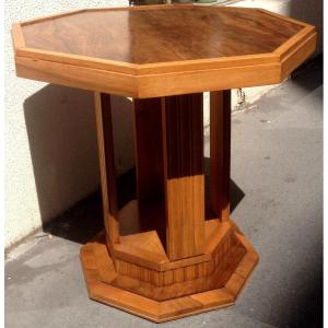 Art Deco Period Octagon Pedestal Table