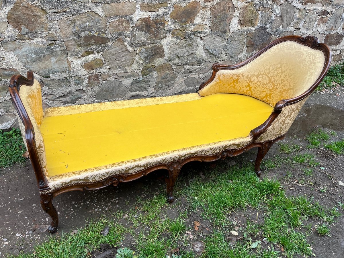 Important 18th Century Chaise Longue-photo-4
