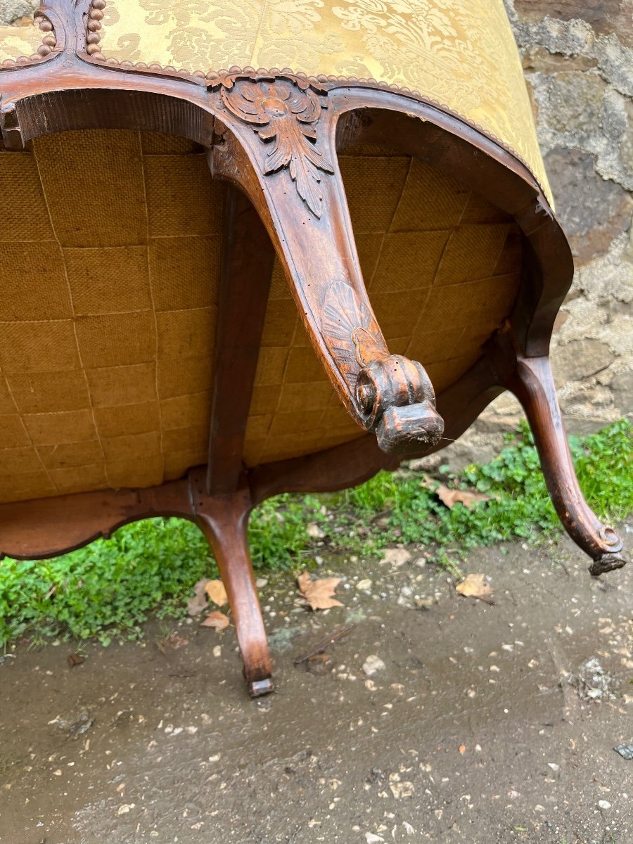 Important 18th Century Chaise Longue-photo-5