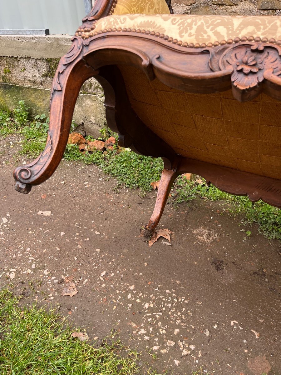 Important 18th Century Chaise Longue-photo-7
