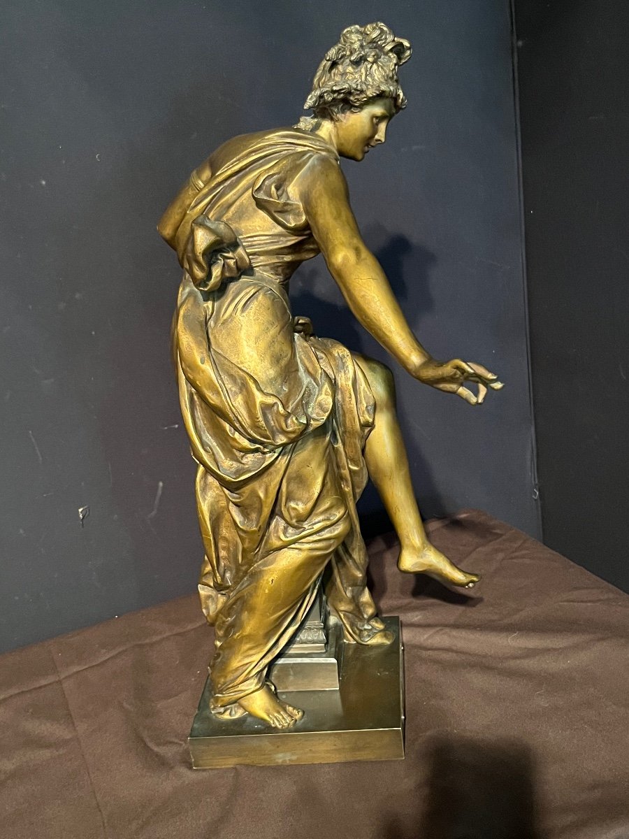 Bronze Mélodie De Carrier Belleuse (hauteur :60)-photo-1