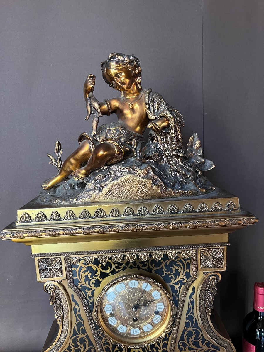 Importante Pendule De Style Louis XIV Mouvement à Carillon (hauteur :80cm-photo-2