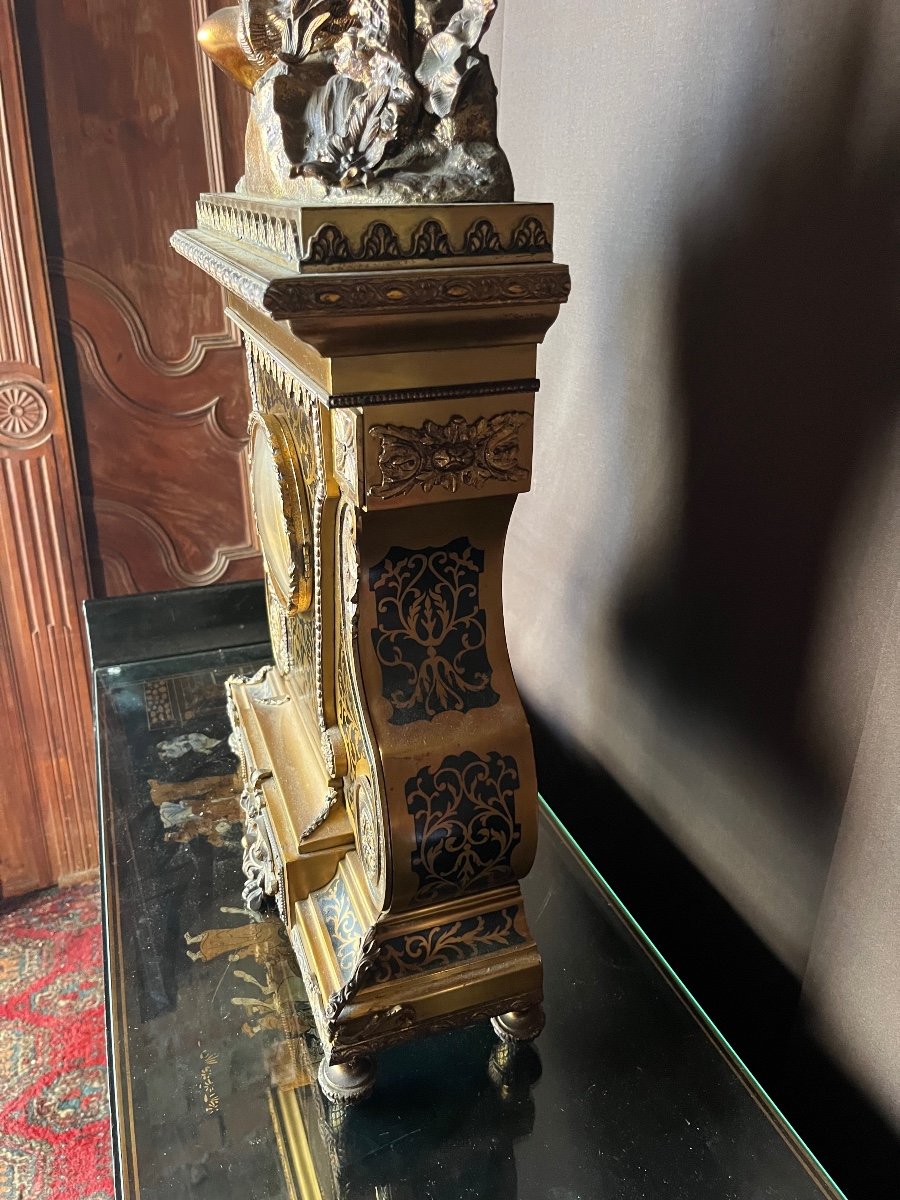 Importante Pendule De Style Louis XIV Mouvement à Carillon (hauteur :80cm-photo-4