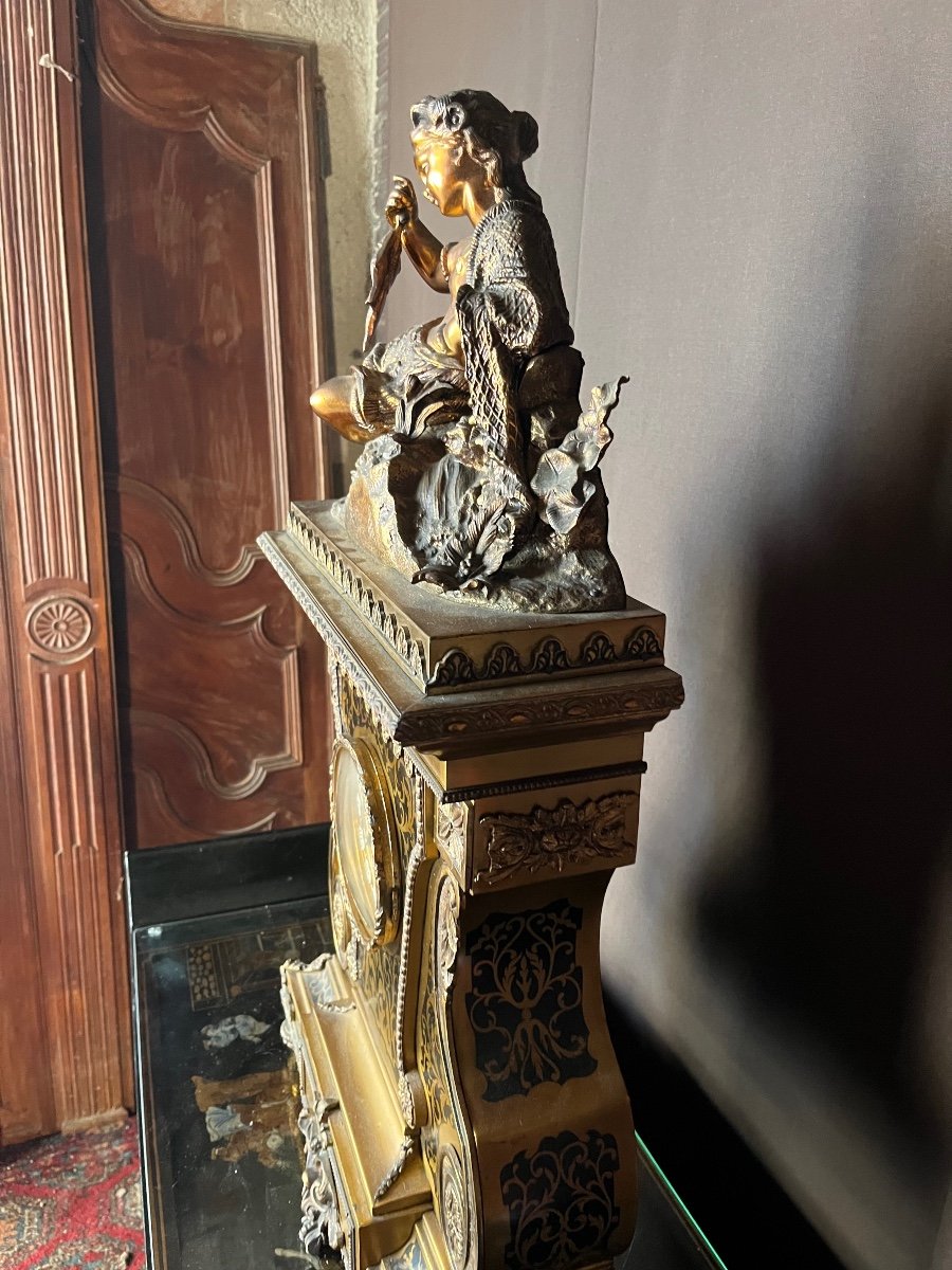 Importante Pendule De Style Louis XIV Mouvement à Carillon (hauteur :80cm-photo-1