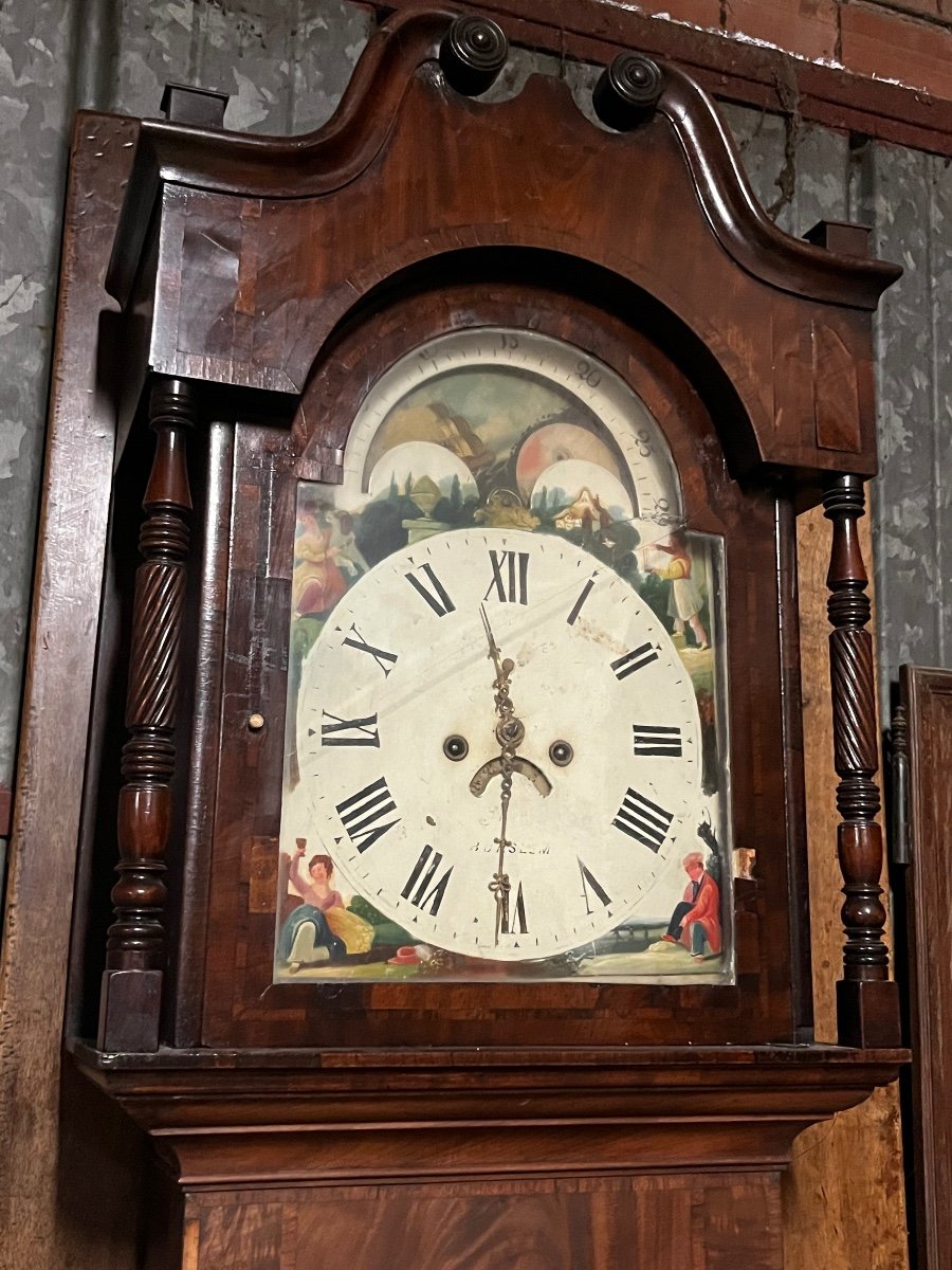 English Case Pendulum With Moon Phase To Be Restored -photo-3