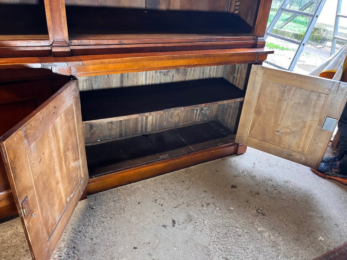 Importante Bibliothèque En Bois Fruitier Début XIXe -photo-6