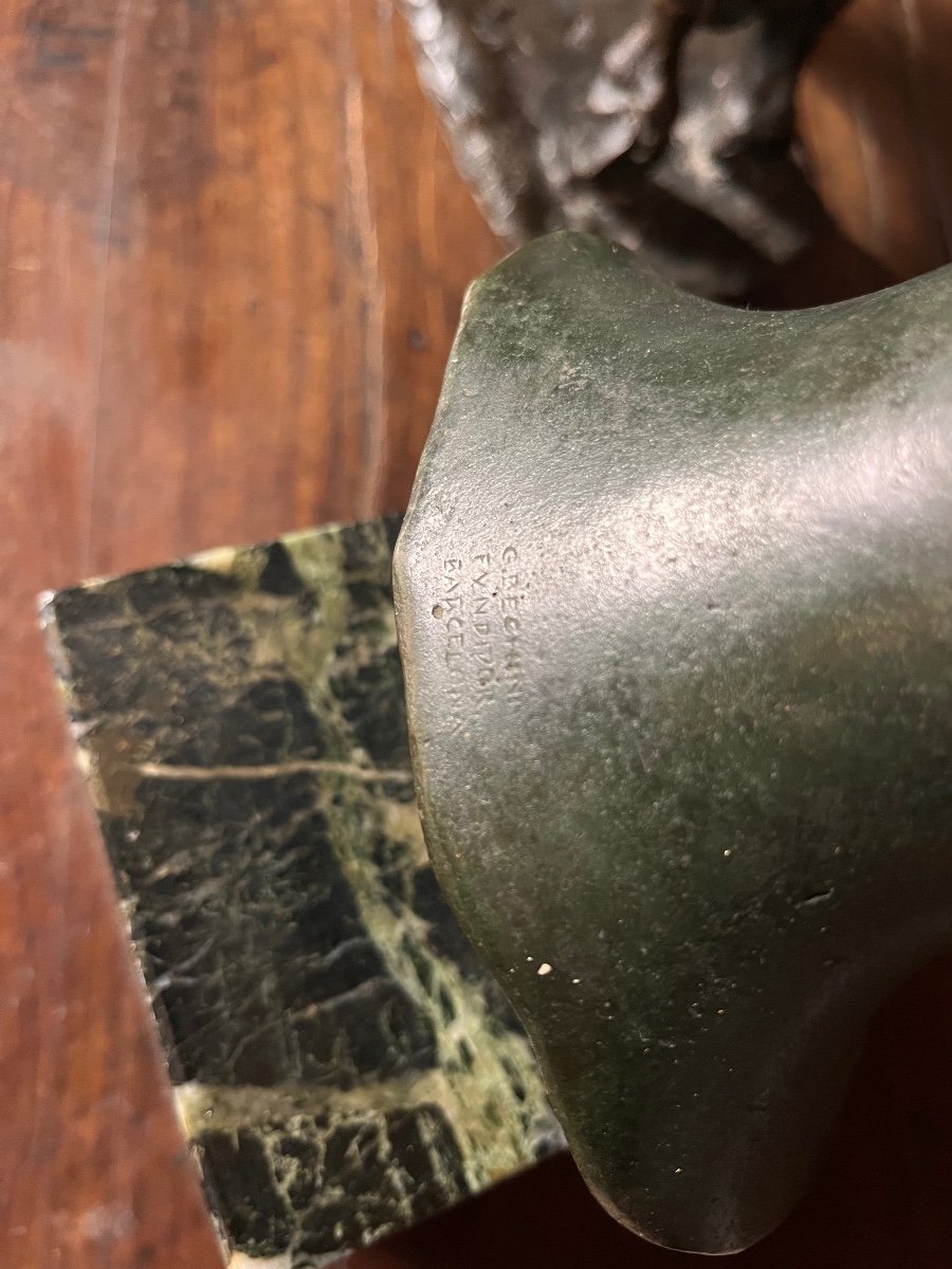 Bronze Bust Of A Young Woman In Antique Style -photo-5