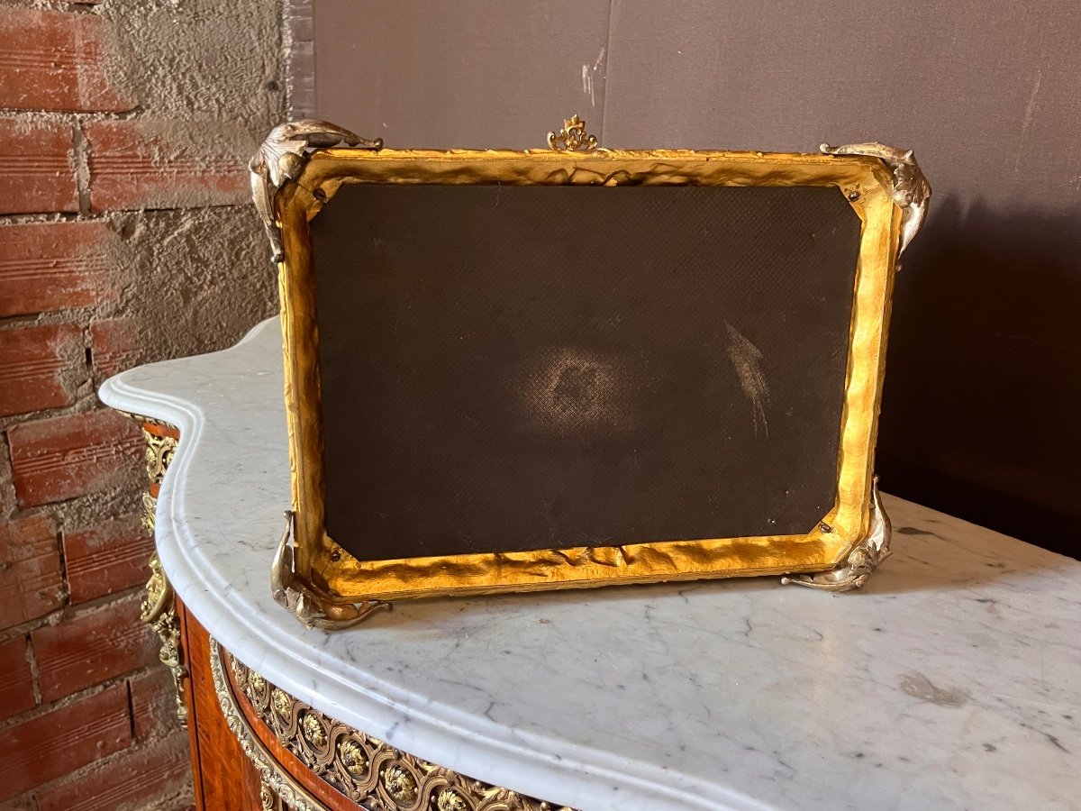 Coffret En Bronze Et Plaques De Porcelaine -photo-6