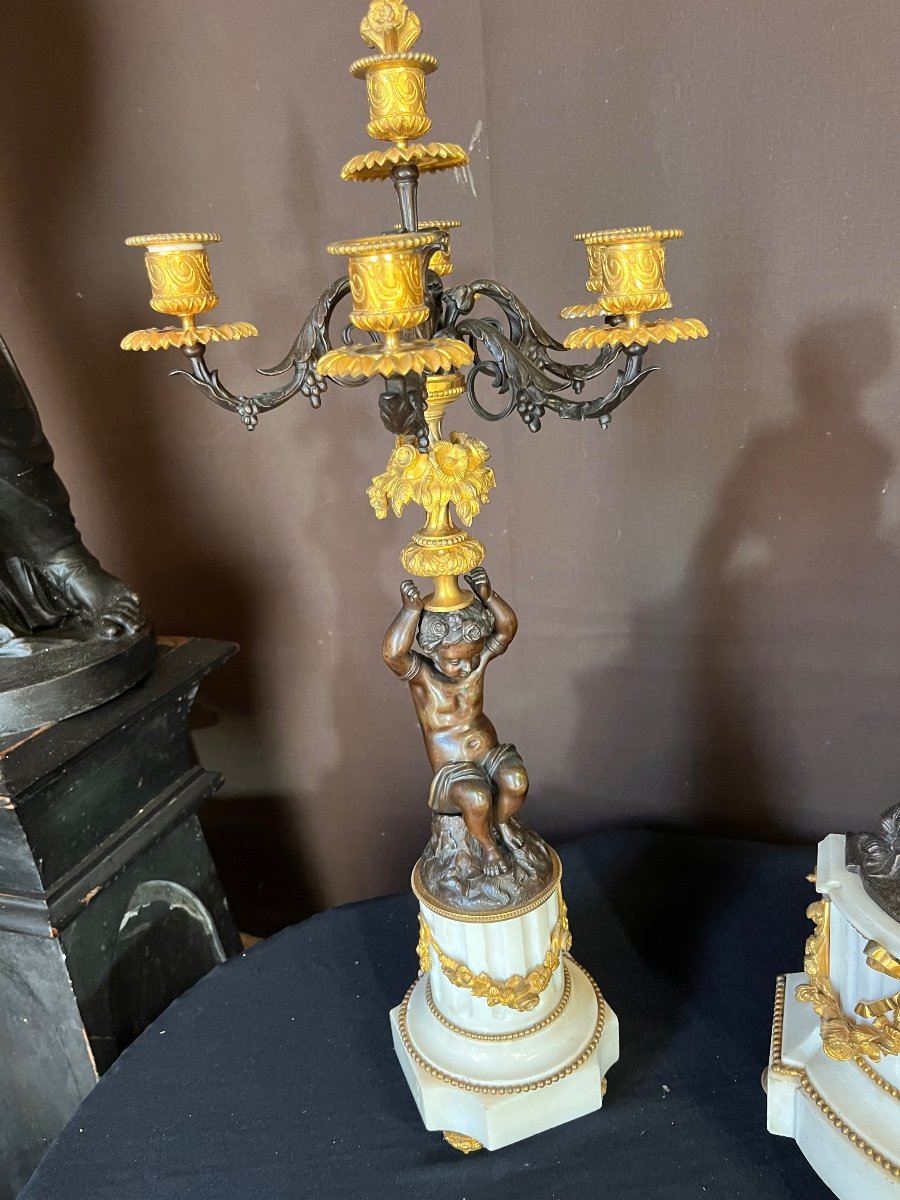 Garniture De Cheminée De Style Louis XVI -photo-4