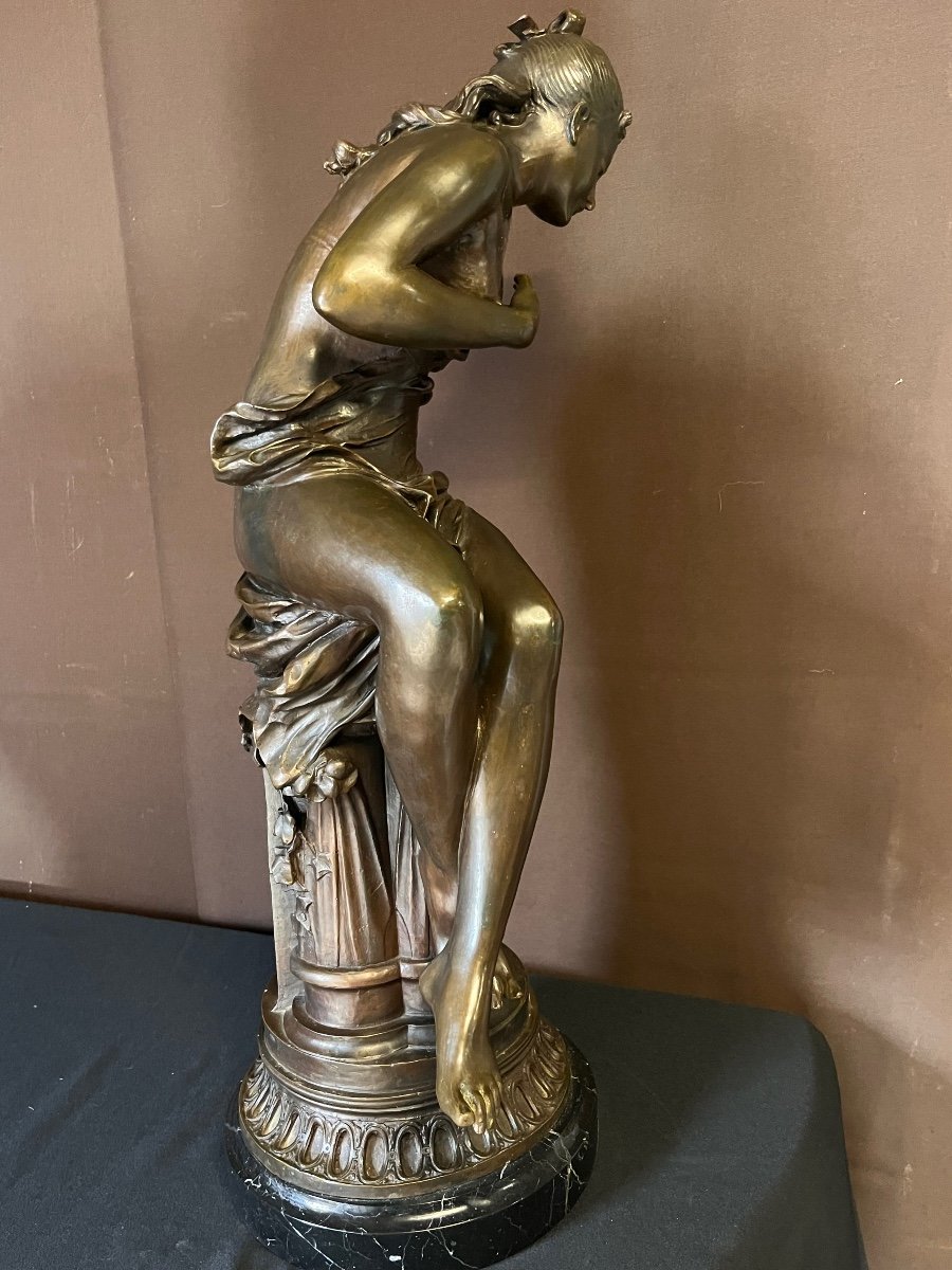 Bronze Signed Frédéric Durand Reprint Mid 20th Century Height: 74cm-photo-5