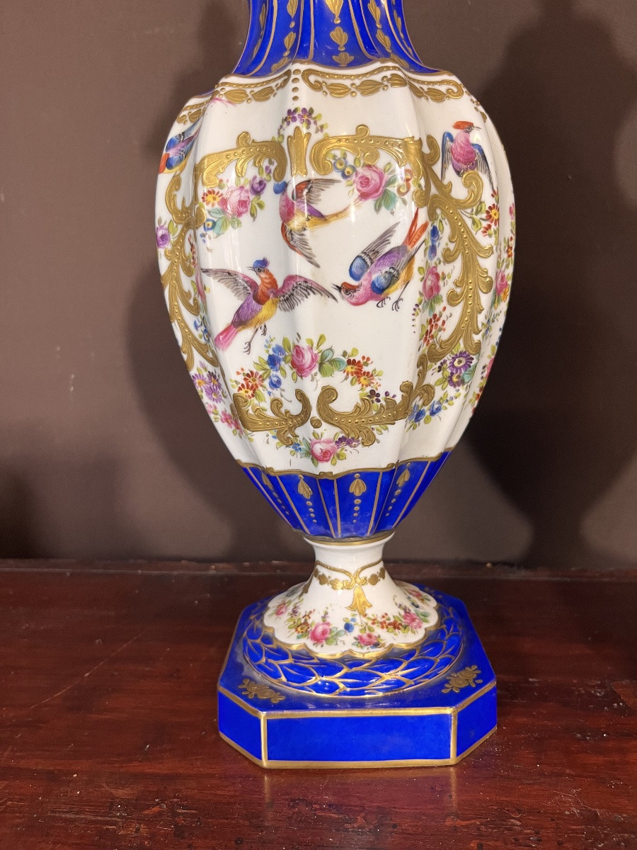 Paire De Vases Couverts En Porcelaine De Sèvres -photo-2