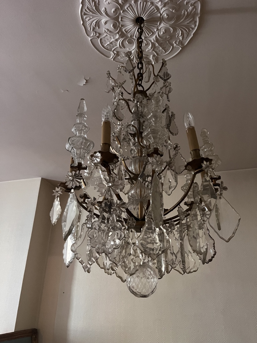 Lustre Cage à Pampilles (85/60cm)