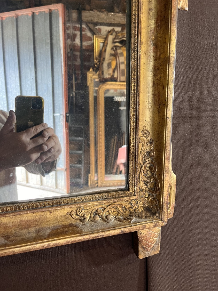 Petit miroir bois doré début XIXe -photo-1