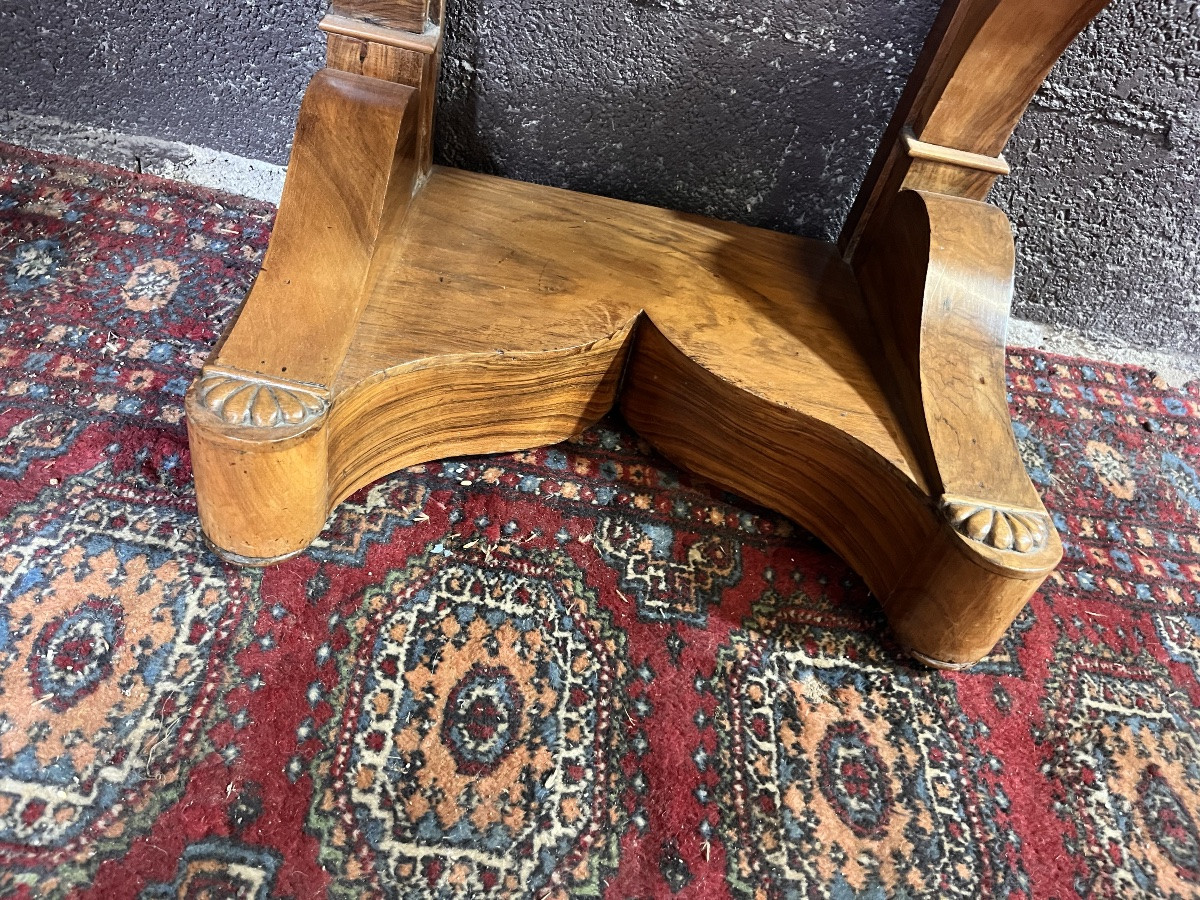 Petite console Louis Philippe en noyer -photo-4