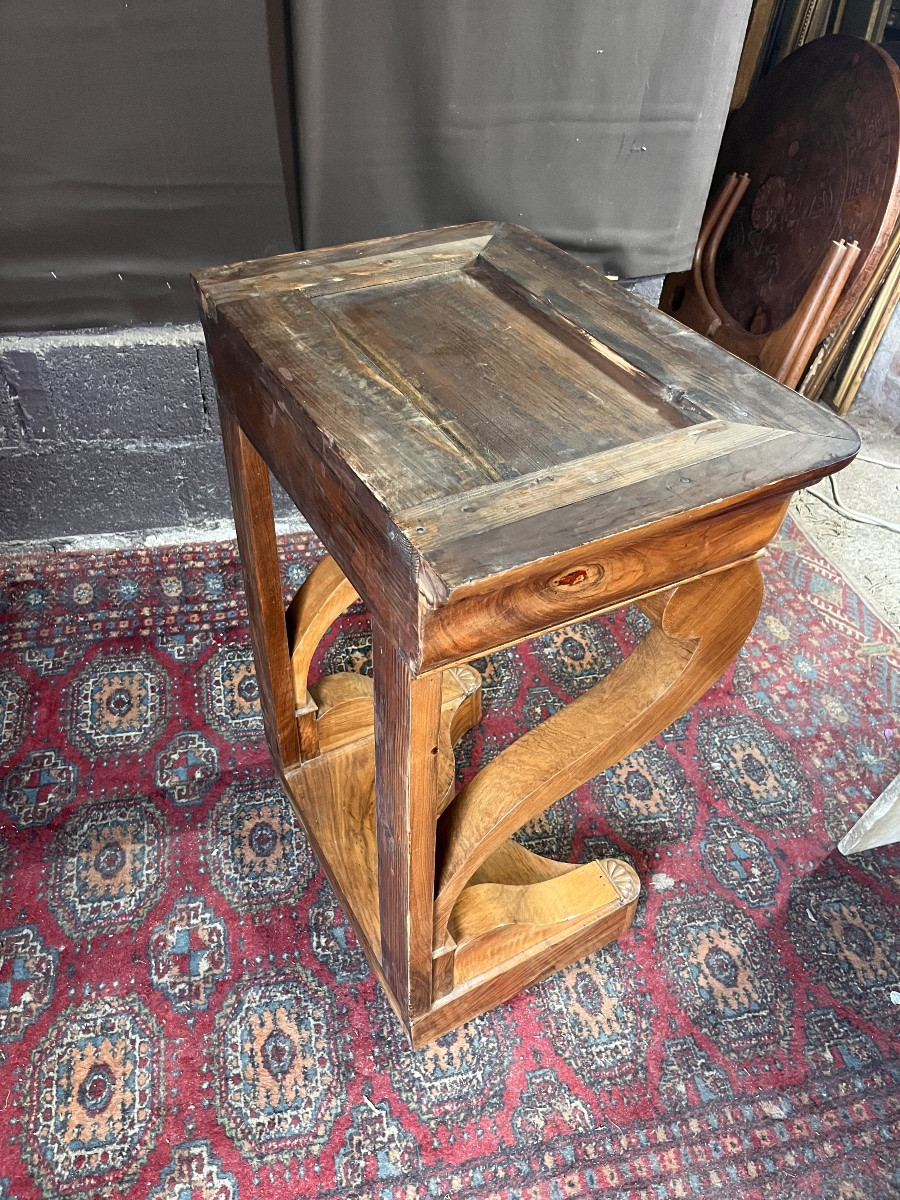 Petite console Louis Philippe en noyer -photo-3