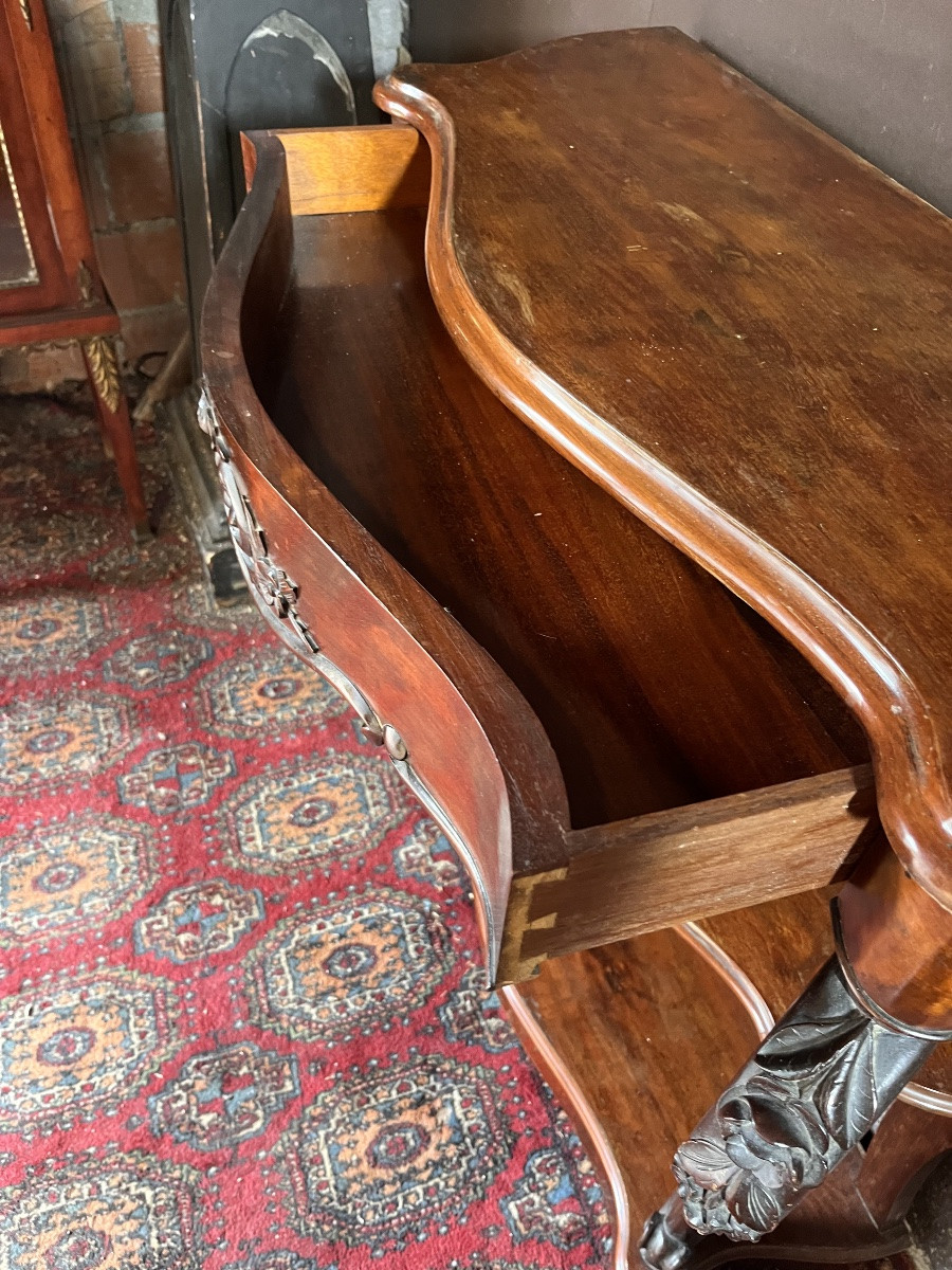 Console Napoléon III en acajou -photo-2