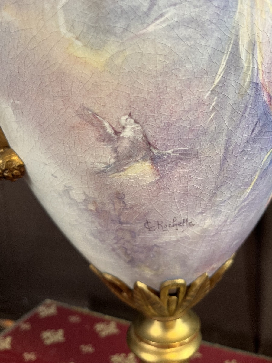 Important Sèvres Porcelain Vase (90cm)-photo-6