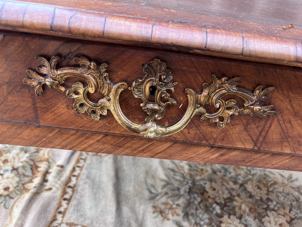 Ancien bureau plat d’époque Louis XV à restaurer -photo-7