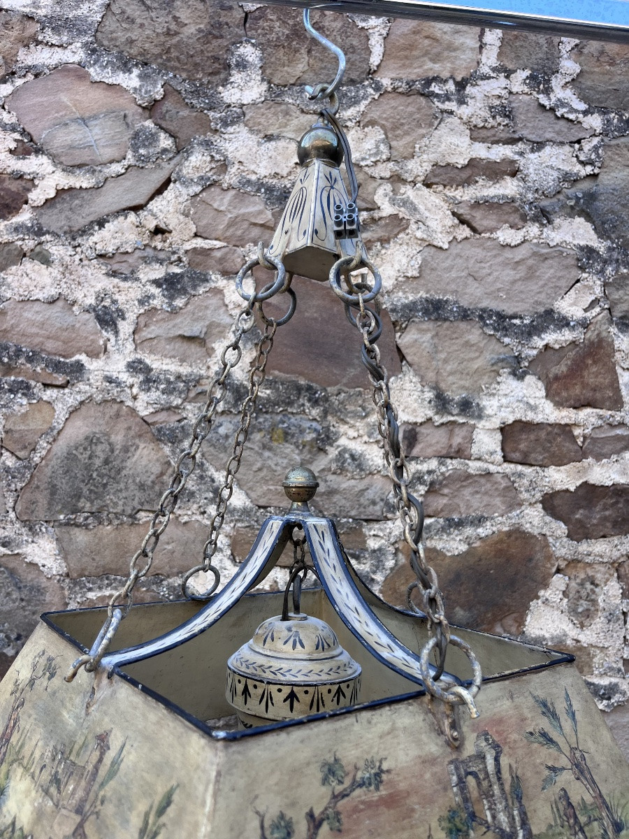 Painted Sheet Metal Chandelier -photo-1