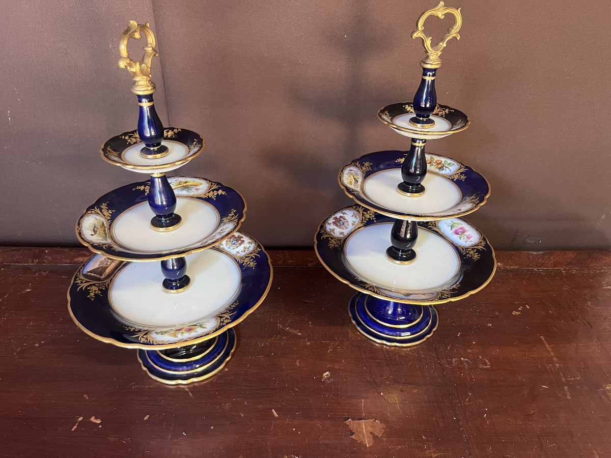 Lahoche Pannier Porcelain Dinnerware Set With View Decoration Including 53 Pieces -photo-4