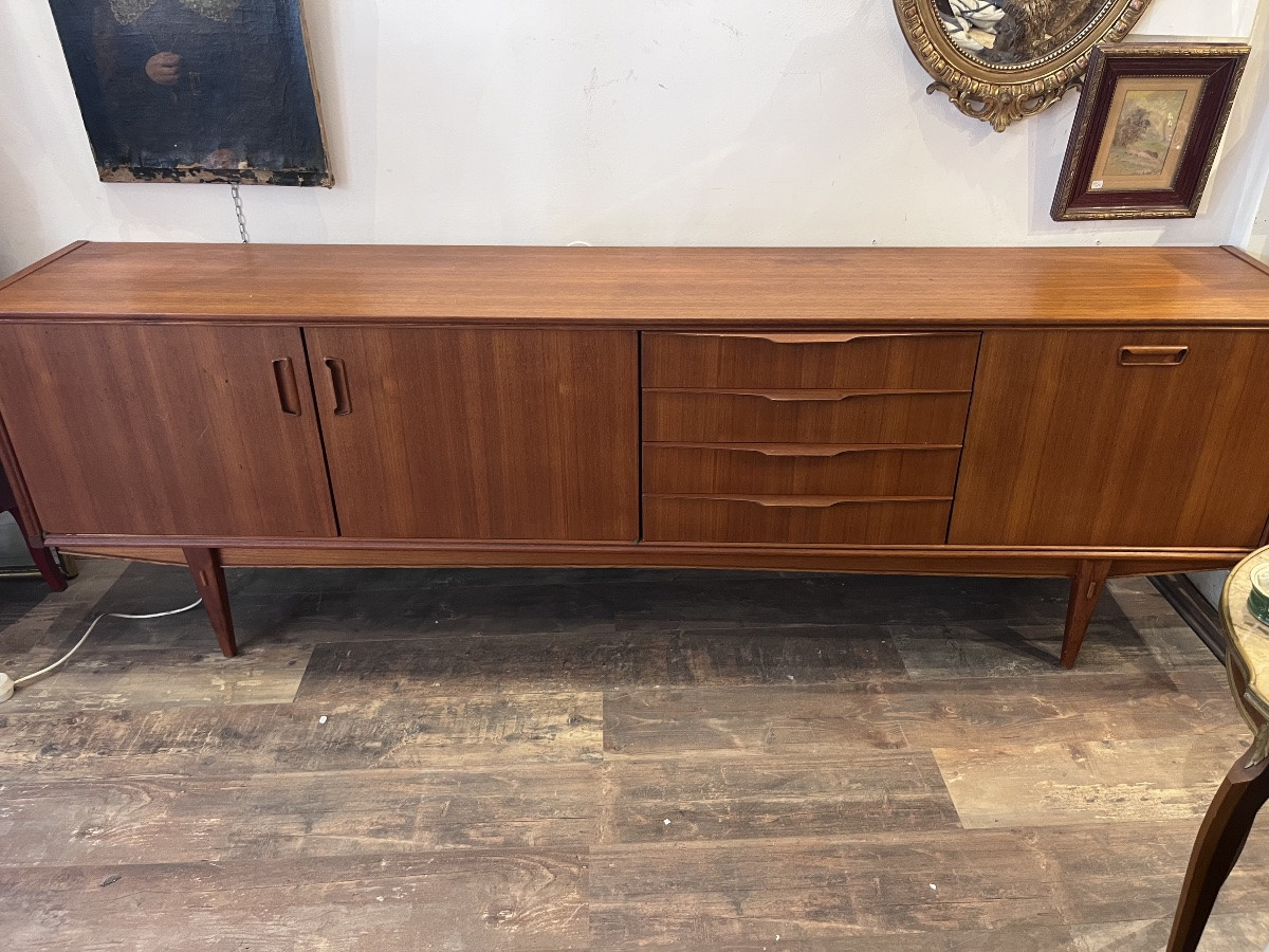 1960s Teak Sideboard, 247 Cm Wide-photo-2
