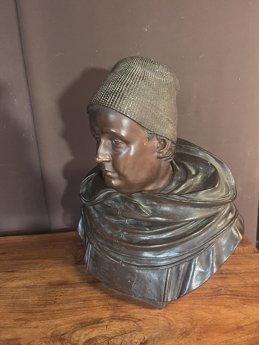 Terracotta Bust In The Spirit Of The Middle Ages -photo-4