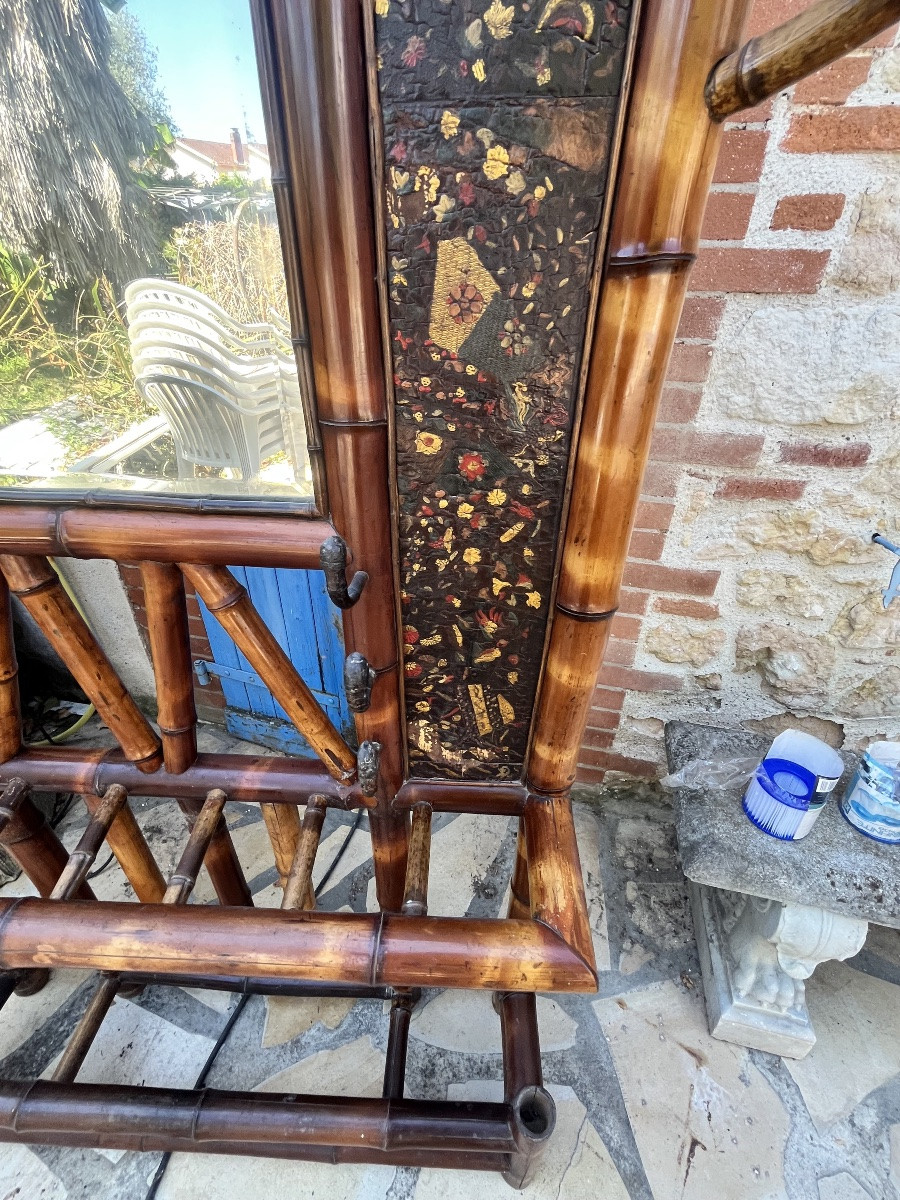 Bamboo Coat Rack In The Style Of Perret & Vibert -photo-1