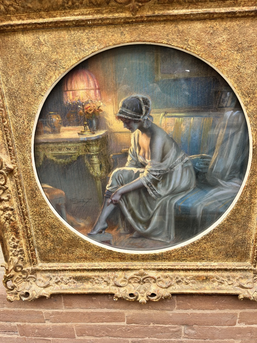 Delphin Enjolras (1847-1945) Interior Scene -photo-3